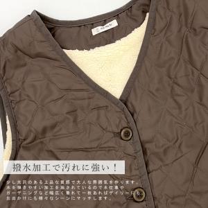 エプロン かぶるだけ おしゃれ 裏起毛 裏ボア...の詳細画像4