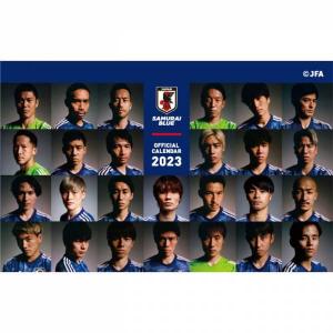 【おまけCL付】新品 卓上 サッカー日本代表 2023年カレンダー 23CL-0578