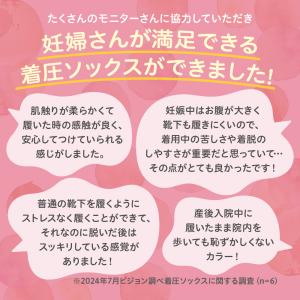 はじめてママの着圧ソックス(ピンク・グレー・ブ...の詳細画像5