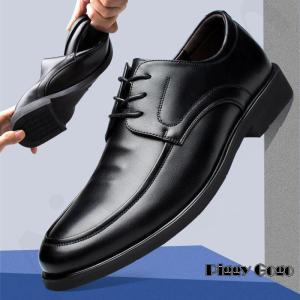 メンズ ビジネスシューズ 紳士靴 レザーシューズ PUシューズ 履きやすい 柔らか フォーマル ブラック 定番 マストアイテム 疲れない｜piggygogo