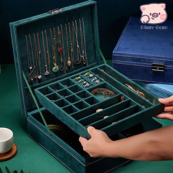 ジュエリーボックス アクセサリーケース アクセサリー収納 コンパクト ピアス ネックレス 指輪 保管...