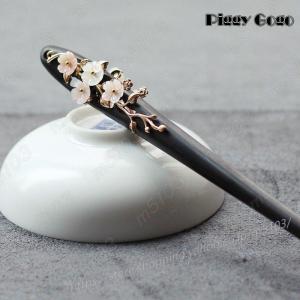 伝統工芸士 初代甲心 磯貝庫太 作 本鼈甲製 花笄 六ッ揃 共箱付 べっ甲