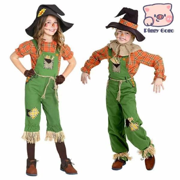 衣装 キッズ 子供 案山子 傀儡 巫女 乞食  仮装 舞台 ステージ コスチューム パーティー イベ...