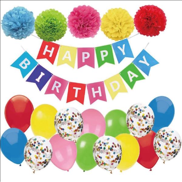 誕生日 パーティー 飾り 飾り付け バルーン ハッピーバースデー ハーフバースデー ガーランド 10...
