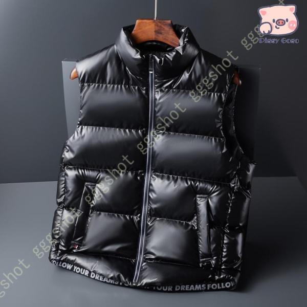 ダウンベスト メンズ 中綿ベスト 防風 防寒対策 中綿 コットン フード 暖か 袖なし 中綿ジャケッ...