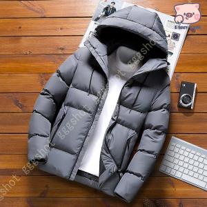 ダウンジャケット 軽量 冬 メンズ フート付き 中綿ジャケット 防寒対策