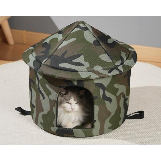 ペットアウトドアハウス 折りたたみ式ペットシェルター 猫ハウス 猫小屋 外猫ハウス 屋外用 防雨 防...