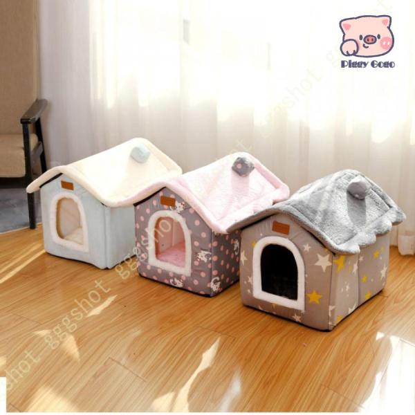 猫 犬 ベッド ペットベッド 小中型犬 猫ハウス ドーム型 可愛い 暖かい ペット用寝袋 ドックベッ...