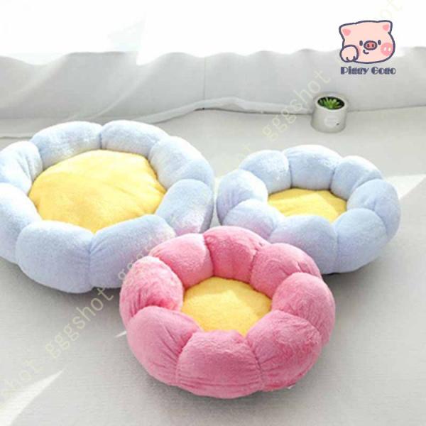 犬 ベッド 猫 ベッド ふわふわ 高反発 丸型 クッション 花型ペットベッド ぐっすり眠る 猫用 小...