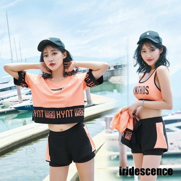 水着体型カバータンキニビキニ3点セット水着レディース韓国風ファッション水着可愛いスイムウェアセパレー...