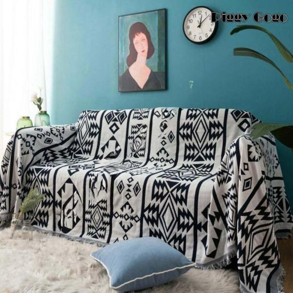 マルチカバー 北欧風 ソファカバー ブランケット ソファーマット おしゃれ フリンジ付き 3人掛け1...