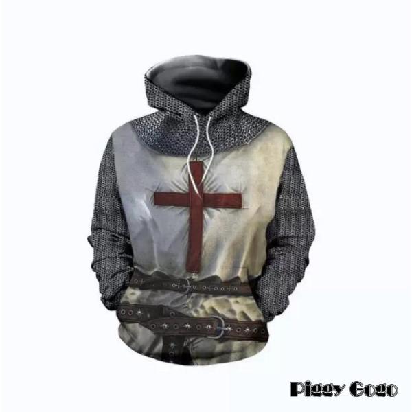 コスプレ パーティー テンプル騎士団 パーカー Lサイズ トップス フード付き 仮装 戦士 ファンタ...