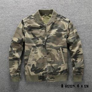 V12 ジップブルゾン　メンズL 裏地付き　カモフラージュ　迷彩 ミリタリージャケット ブルゾン メンズ 迷彩柄 カモフラ 無地 ワーク