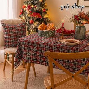 テーブルクロス カバー クリスマスプレゼント チェック 柄 撥水 ティー
