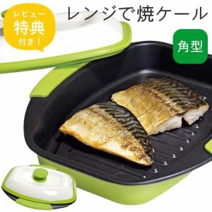 即出荷 電子レンジ専用調理器 レンジで焼ケール 調理器具 魚焼き器 レンジで焼き魚 グリルパン｜piglet