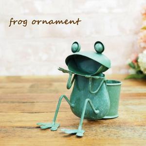 カエル 置物 雑貨 蛙 カエルの置物 特大 飾り 玄関 ジャンボメタル