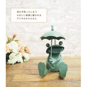 カエル 置物 雑貨 ブリキ 蛙 ハンギング ガ...の詳細画像1