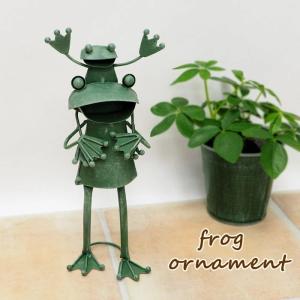 カエル 置物 雑貨 蛙 カエルの置物 特大 飾り 玄関 ジャンボメタル