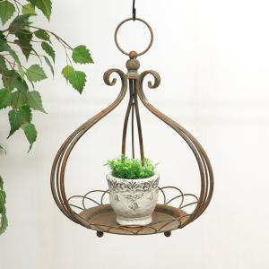 ハンギングスタンド アイアン 美しい曲線 黄金律 高さ180cm フラワー