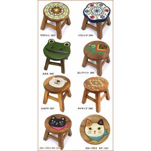 スツール ラウンドスツール 木製 おしゃれ 椅...の詳細画像5