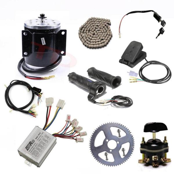 クワッド ATV、Eバイク、ゴーカート 用 500W 24V ブラシ付き電動モーター スピードコント...