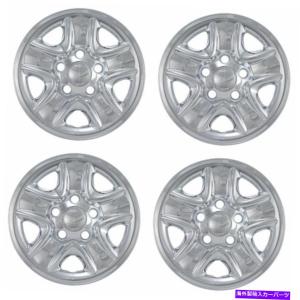 Wheel Covers Set of 4 4つのクロームホイールスキンホイールキャップ 