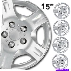 Wheel Covers Set of 4 4つのクロームホイールスキンホイールキャップ 
