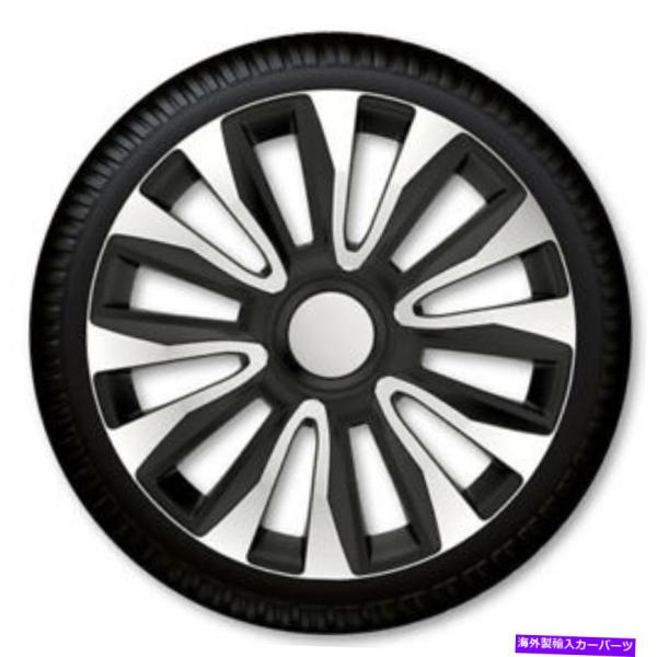 Wheel Covers Set of 4 15&quot; AVALONEのSILVER / BLACKセッ...