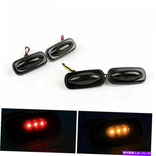 Side Marker 4PC LEDフェンダー二重ベッドサイドマーカーライトフィット感のためのRA...
