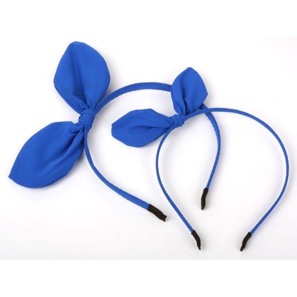 大 小入り うさぎ耳 カチューシャ シーブルー 大人 子どもセット