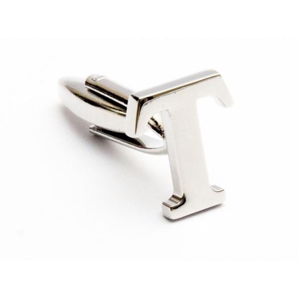 1個 アルファベット文字 合金製 カフリンクス スーツ 正装用 アクセサリー#文字T