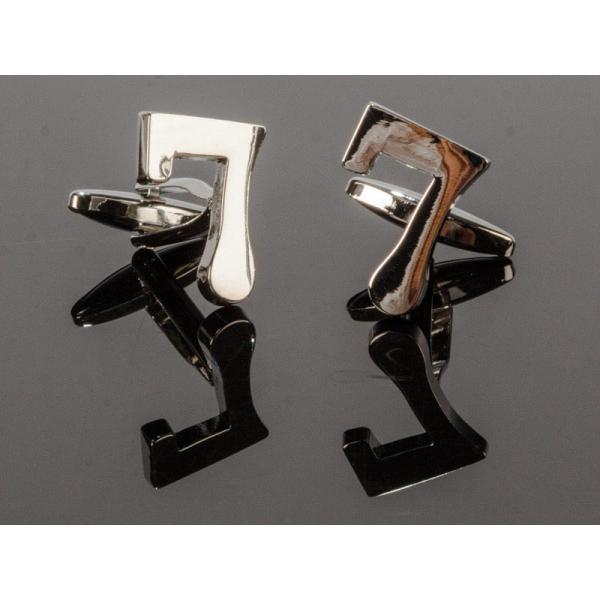 2枚組 数字模様 合金製 カフリンクス スーツ 正装用 カジュアル アクセサリー#数字7
