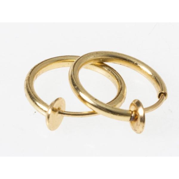 レディースファッション シンプル リング形 ピアス イヤーカフ イヤリング 挟むタイプ 2個セット#...