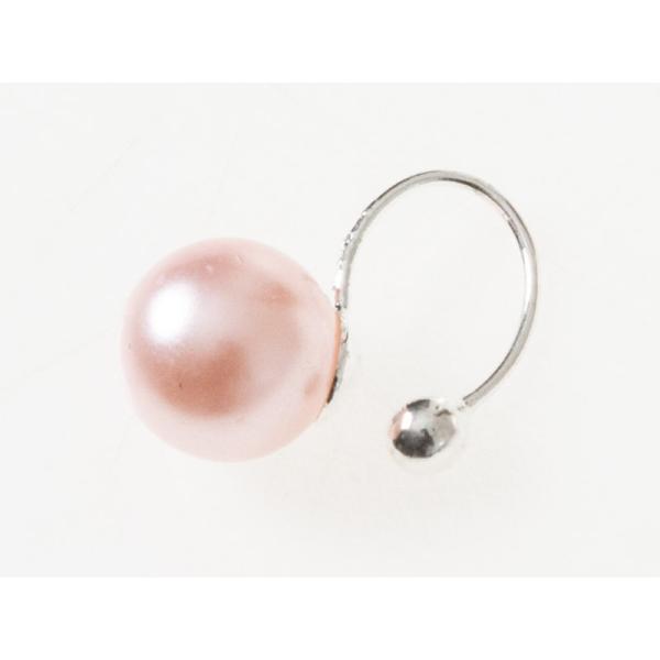 レディースファッション パールビーズ ノンホールピアス イヤリング U字型挟むタイプ 1個入り#8m...