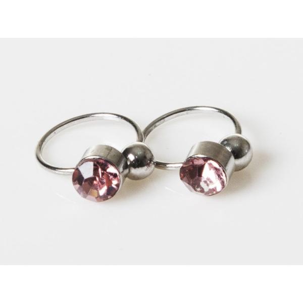 レディースファッション カラフル ラインストーン ピアス イヤーカフ イヤリング クリップ式 挟むタ...