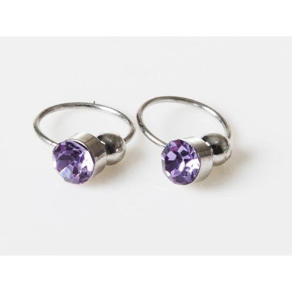 レディースファッション カラフル ラインストーン ピアス イヤーカフ イヤリング クリップ式 挟むタ...