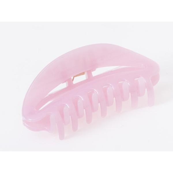 無地カラー ヘアクリップ バンスクリップ ヘアアクセサリー 髪留め#Sサイズ ライトピンク