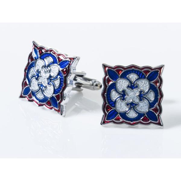 メンズファッション 正装 スーツ シンプル カフスボタン カフリンクス#フラワーの紋章