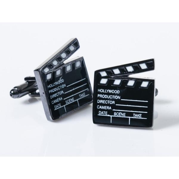 メンズファッション 正装 スーツ シンプル カフスボタン カフリンクス#カチンコ模様