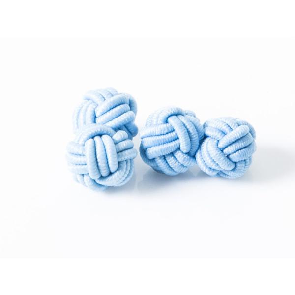 メンズファッション ビジネス カジュアル スーツ 編み 結び風 カフスボタン カフリンクス#ライトブ...