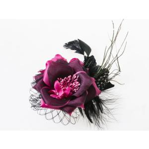 正装 フォーマル 造花 ブローチ コサージュ 胸花 ピン付