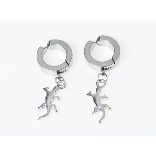 男女兼用ファッション シンプル 丸型 ピアス イヤーカフ イヤリング 挟むタイプ 2個入#シルバーヤ...