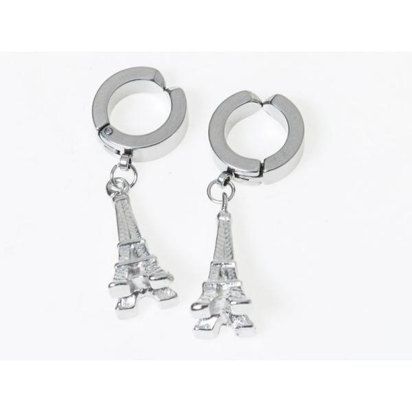 男女兼用ファッション シンプル 丸型 ピアス イヤーカフ イヤリング 挟むタイプ 2個入#シルバータ...