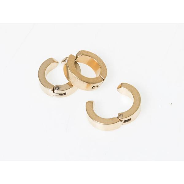 男女兼用ファッション シンプル 厚め 丸型 ピアス イヤーカフ イヤリング 挟むタイプ 3個入#ゴー...