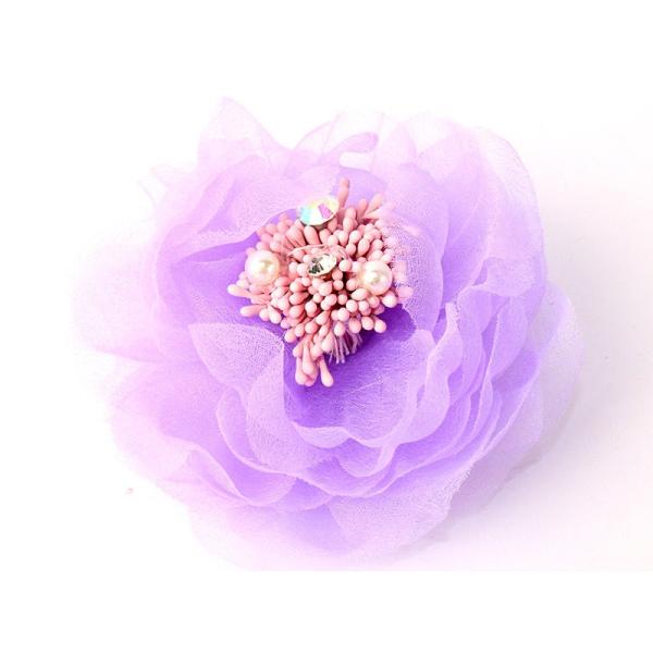 飾り物 造花 カジュアル 結婚式 演奏会 ウェディング 男女兼用 ピン付き 胸花 コサージュ#パープ...