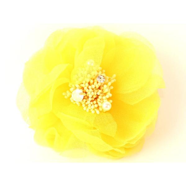 飾り物 造花 カジュアル 結婚式 演奏会 ウェディング 男女兼用 ピン付き 胸花 コサージュ#イエロ...