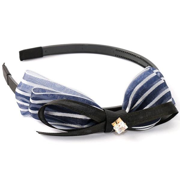 レトロ キュット 2重リボン キラキラ デート 二次会 ヘアアクセサリー 髪飾り カチューシャ#模様...