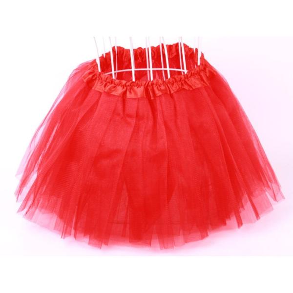 子ども ガーゼスカート プリンス風無地ドレス#赤色
