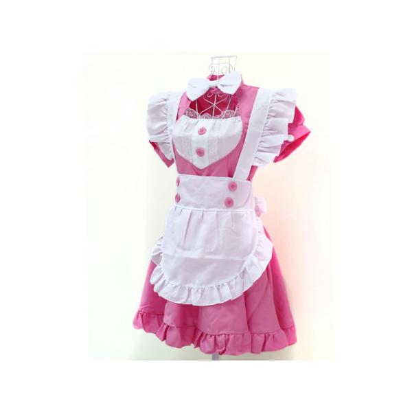 メイドに変身 ウェイター コスプレ#ピンク