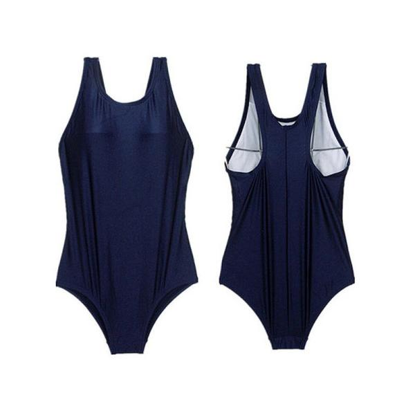 コスプレ用 スクール水着風コスチューム 衣装 ワンピース水着風 Y型 ネイビー Mサイズ